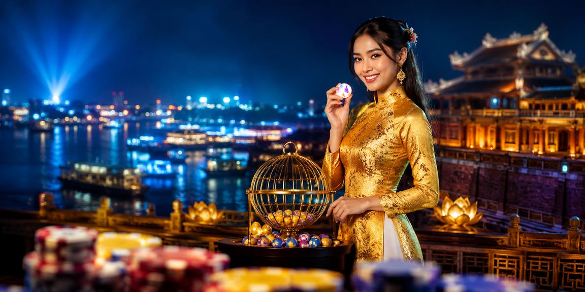 Khung cảnh hội tụ văn hóa Việt Nam tại sự kiện xổ số Huế